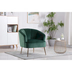 Porthos Home Skye - Fauteuil d'appoint capitonné en velours avec pieds chromés
