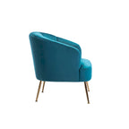 Porthos Home Skye - Fauteuil d'appoint capitonné en velours avec pieds chromés