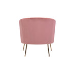 Porthos Home Skye - Fauteuil d'appoint capitonné en velours avec pieds chromés