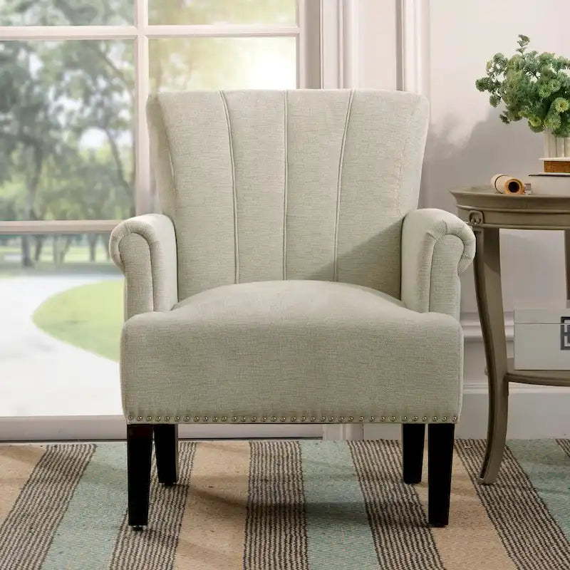 Fauteuil touffeté en polyester Accent Rivet