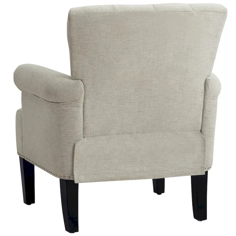 Fauteuil touffeté en polyester Accent Rivet
