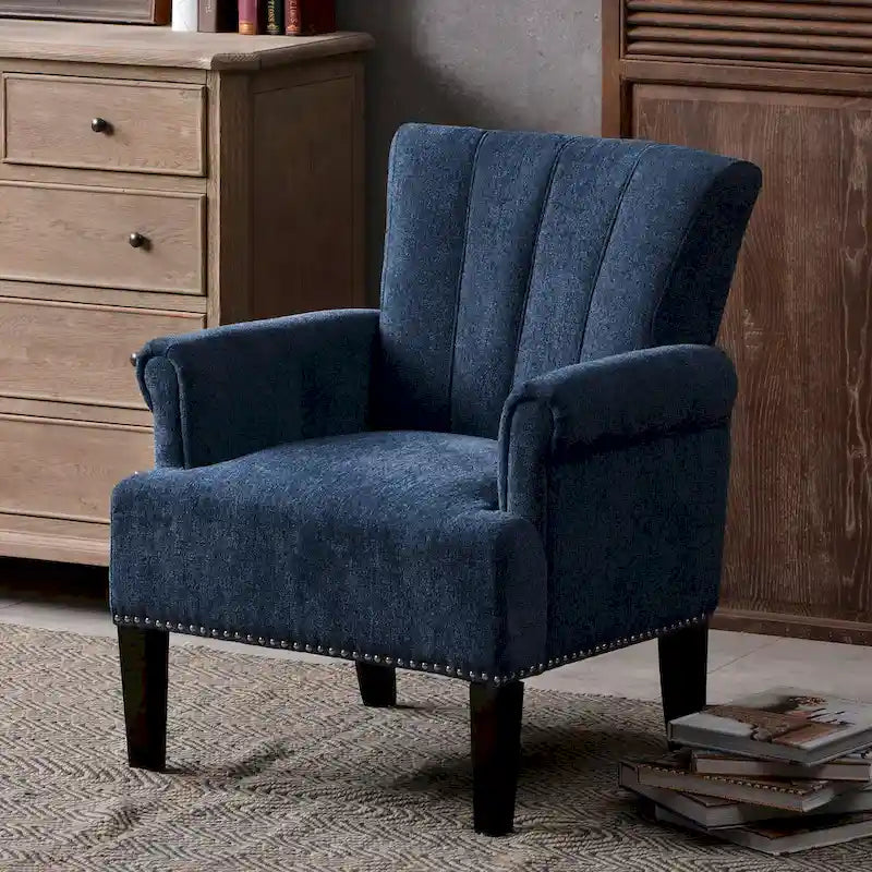 Fauteuil touffeté en polyester Accent Rivet