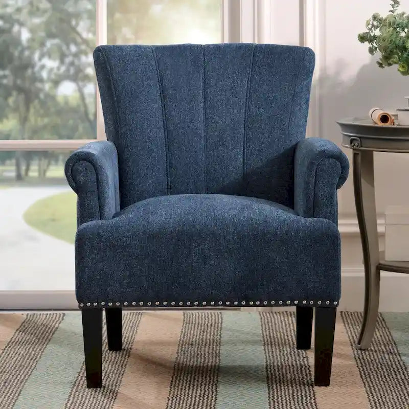 Fauteuil touffeté en polyester Accent Rivet