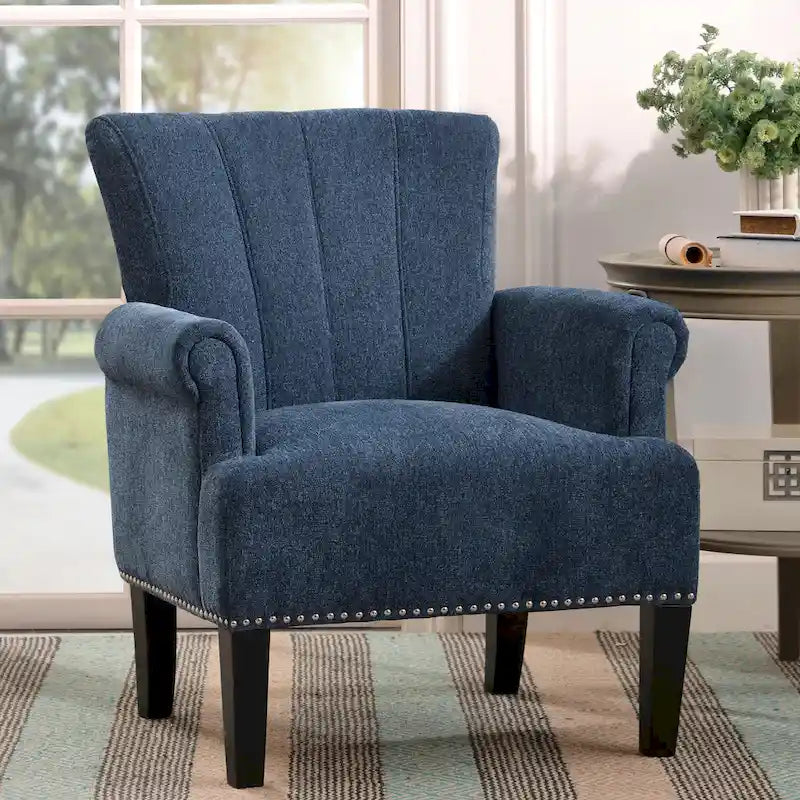 Fauteuil touffeté en polyester Accent Rivet