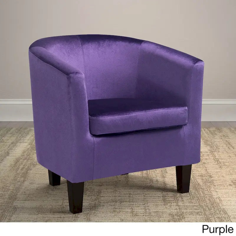 Fauteuil baignoire en velours Broadway Copper Grove