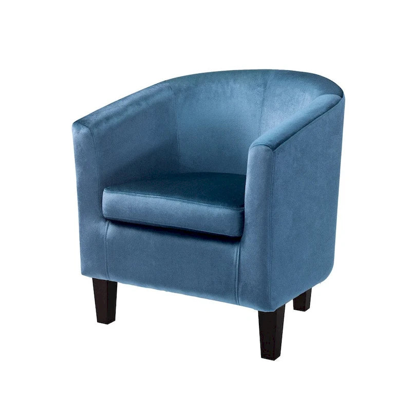 Fauteuil baignoire en velours Broadway Copper Grove