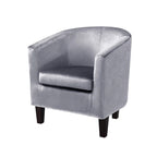 Fauteuil baignoire en velours Broadway Copper Grove