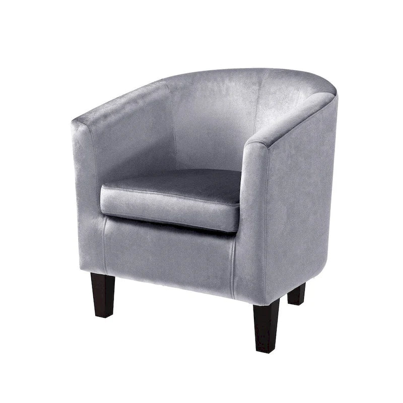 Fauteuil baignoire en velours Broadway Copper Grove