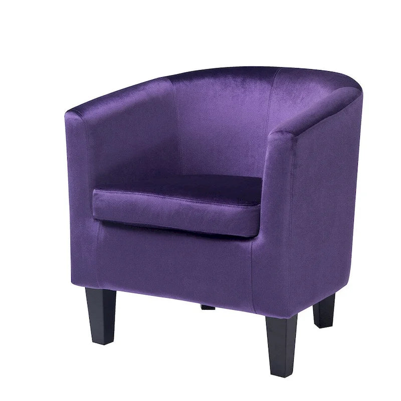 Fauteuil baignoire en velours Broadway Copper Grove