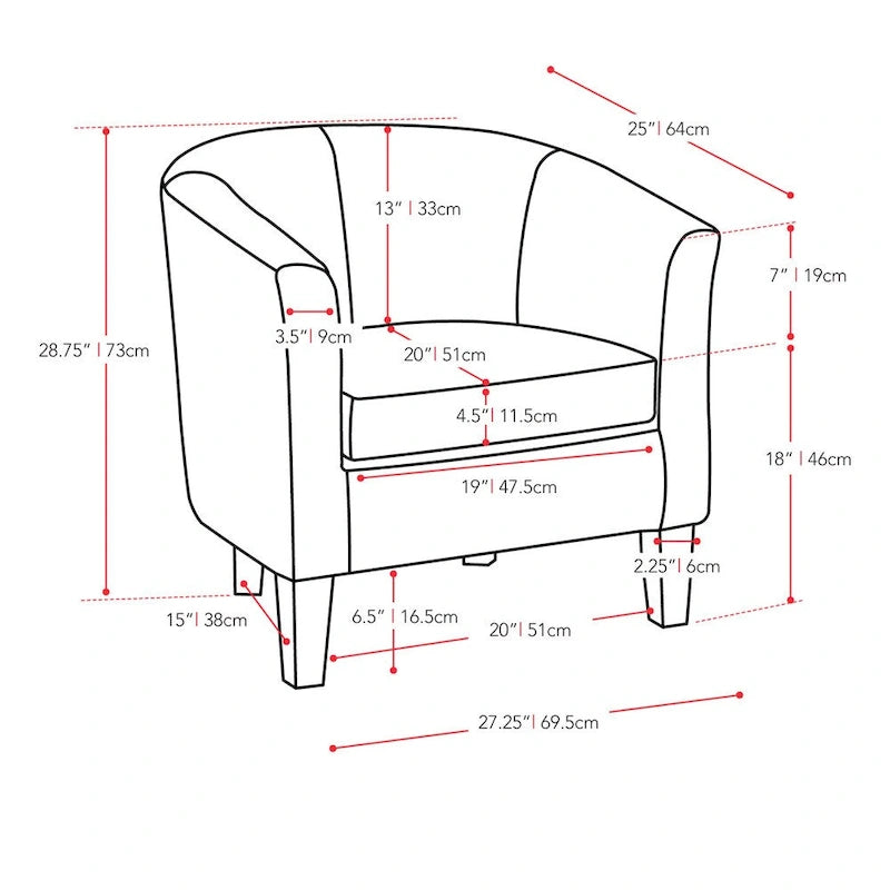 Fauteuil baignoire en velours Broadway Copper Grove