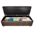 Banc de rangement en lin capitonné Sole Secret Obsession