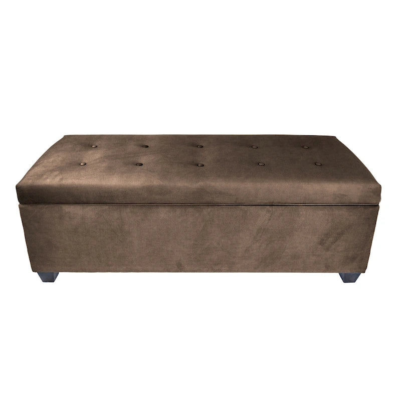 Banc de rangement en lin capitonné Sole Secret Obsession