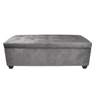 Banc de rangement en lin capitonné Sole Secret Obsession