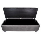 Banc de rangement en lin capitonné Sole Secret Obsession
