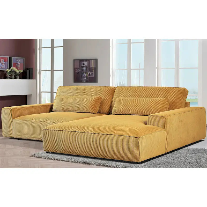 Canapé d'angle de luxe surdimensionné avec cadre en bois US Pride Furniture 105.52W