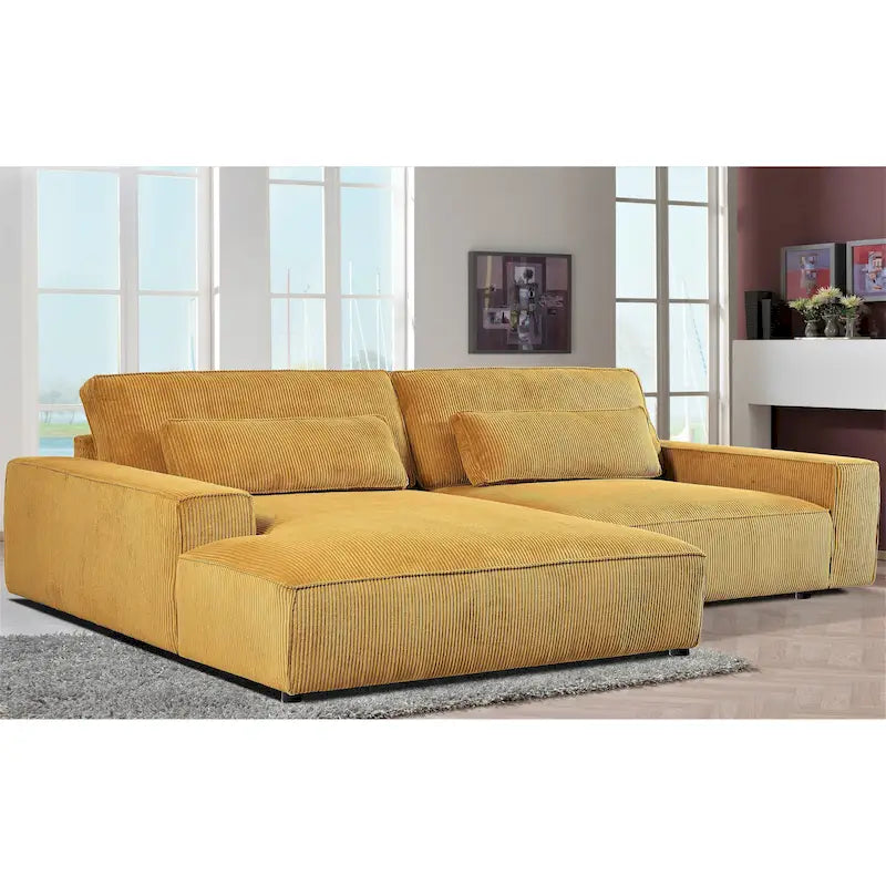 Canapé d'angle de luxe surdimensionné avec cadre en bois US Pride Furniture 105.52W