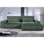 Canapé d'angle de luxe surdimensionné avec cadre en bois US Pride Furniture 105.52W