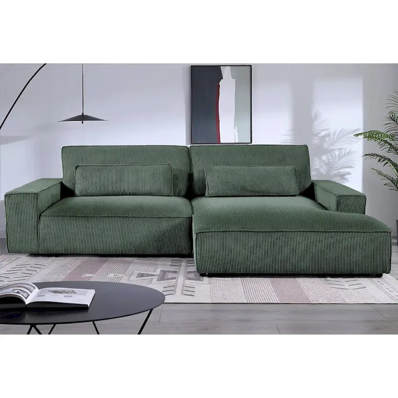Canapé d'angle de luxe surdimensionné avec cadre en bois US Pride Furniture 105.52W