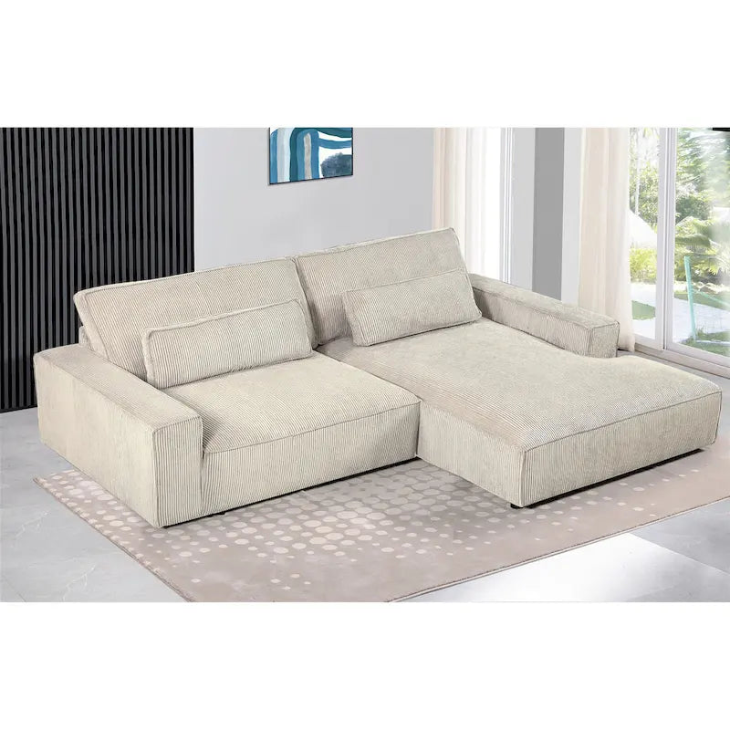 Canapé d'angle de luxe surdimensionné avec cadre en bois US Pride Furniture 105.52W