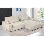 Canapé d'angle de luxe surdimensionné avec cadre en bois US Pride Furniture 105.52W