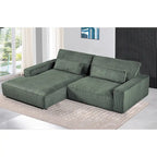 Canapé d'angle de luxe surdimensionné avec cadre en bois US Pride Furniture 105.52W