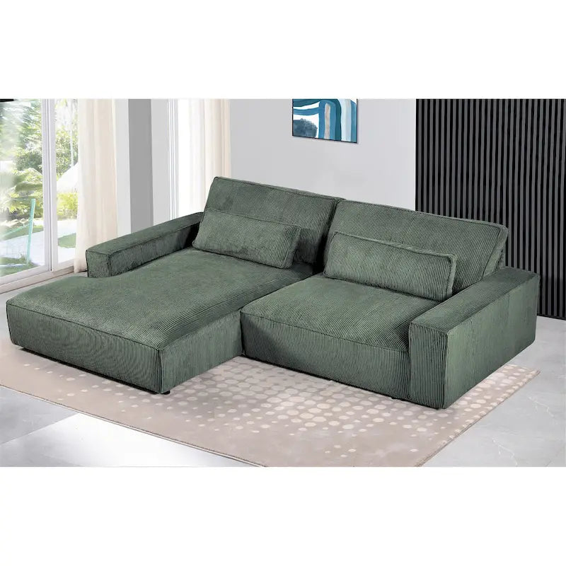 Canapé d'angle de luxe surdimensionné avec cadre en bois US Pride Furniture 105.52W