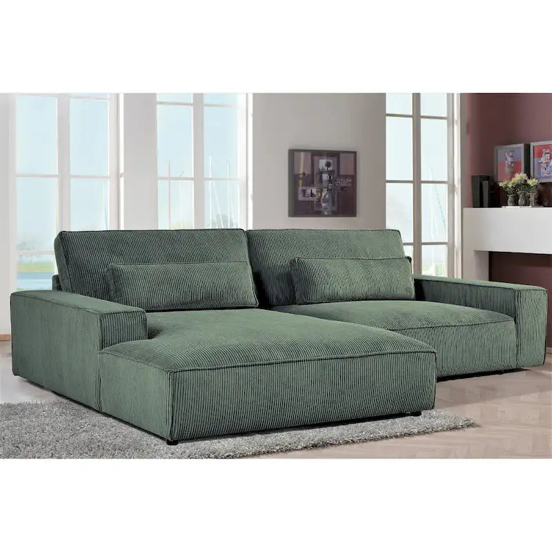 Canapé d'angle de luxe surdimensionné avec cadre en bois US Pride Furniture 105.52W