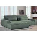 Canapé d'angle de luxe surdimensionné avec cadre en bois US Pride Furniture 105.52W