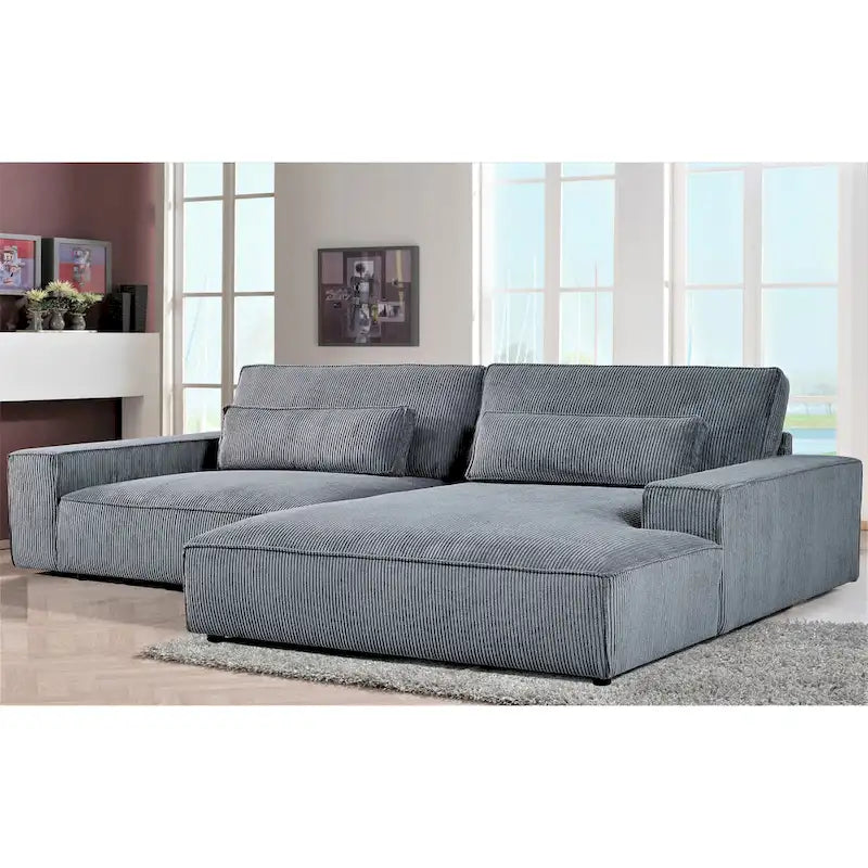 Canapé d'angle de luxe surdimensionné avec cadre en bois US Pride Furniture 105.52W