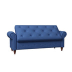 Banc de lit de rangement moderne avec accoudoirs roulés