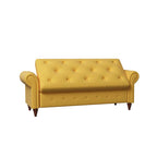Banc de lit de rangement moderne avec accoudoirs roulés