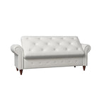 Banc de lit de rangement moderne avec accoudoirs roulés