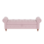 Banc de lit de rangement moderne avec accoudoirs roulés