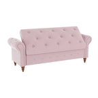 Banc de lit de rangement moderne avec accoudoirs roulés