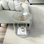 Ensemble de tables basses Gable Glam en verre 2 pièces avec étagère par Furniture of America
