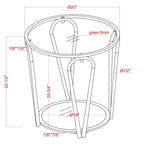 Ensemble de tables basses Gable Glam en verre 2 pièces avec étagère par Furniture of America