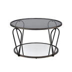 Ensemble de tables basses Gable Glam en verre 2 pièces avec étagère par Furniture of America
