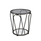 Ensemble de tables basses Gable Glam en verre 2 pièces avec étagère par Furniture of America