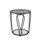 Ensemble de tables basses Gable Glam en verre 2 pièces avec étagère par Furniture of America