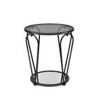 Ensemble de tables basses Gable Glam en verre 2 pièces avec étagère par Furniture of America