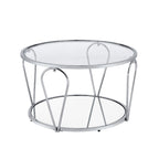 Ensemble de tables basses Gable Glam en verre 2 pièces avec étagère par Furniture of America