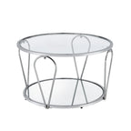 Ensemble de tables basses Gable Glam en verre 2 pièces avec étagère par Furniture of America