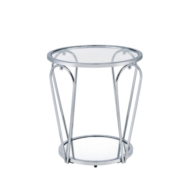 Ensemble de tables basses Gable Glam en verre 2 pièces avec étagère par Furniture of America