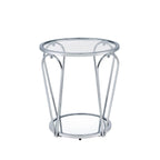 Ensemble de tables basses Gable Glam en verre 2 pièces avec étagère par Furniture of America