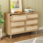 6 tiroirs Commode en rotin Tiroir en rotin,