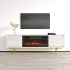 Meuble TV avec cheminée Maze BL-EF