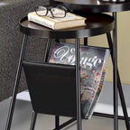 Ensemble de 2 tables gigognes Leestra Modernes en acier noir mat de 20 pouces de Furniture of America