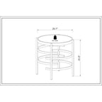 Table d'appoint ronde moderne avec plateau en pierre frittée, table d'appoint chromée/argentée pour salon 52,5 L x 52,5 P x 55 H cm