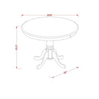 Ensemble de salle à manger East West Furniture composé d'une table de cuisine ronde et de chaises rembourrées, blanc lin (options de pièces)