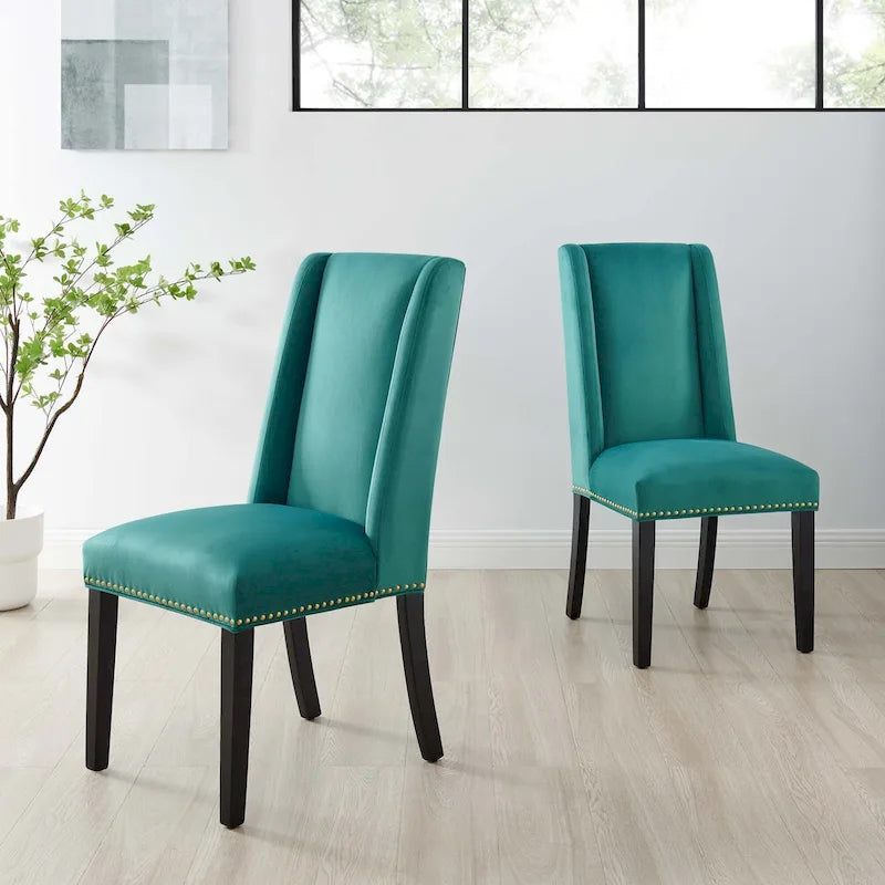 Chaises de salle à manger en velours Performance Baron - Lot de 2